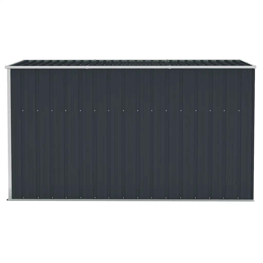 Capanno da Giardino a Parete Antracite 118x288x178 cm Acciaio 316227