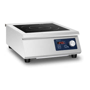 Piano cottura a induzione portatile a 1 fuoco con telaio in acciaio inox (zona cottura 33 cm 5000 watt 60-240°C acciaio inox e vetroceramica) 14_0004120
