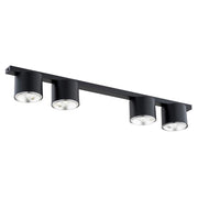 Barra spot nera minimal 90cm 4xES111 15W Emibig NANO