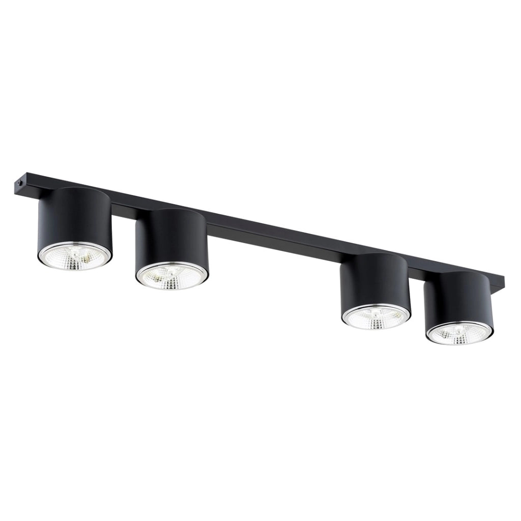 Barra spot nera minimal 90cm 4xES111 15W Emibig NANO