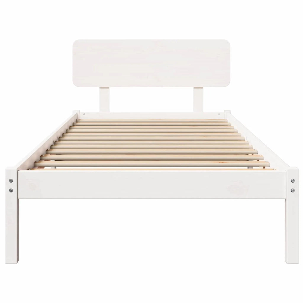 Struttura del letto Bianco 80 x 200 cm Pino massello 872126