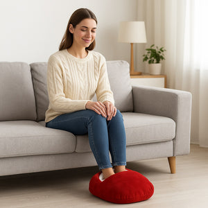 Scaldapiedi Termico Ricaricabile 500W Extra Morbido con Pelliccia e Spegnimento Automatico