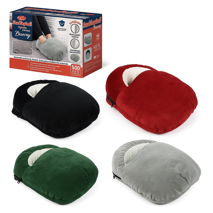 Scaldapiedi Termico Ricaricabile 500W Extra Morbido con Pelliccia e Spegnimento Automatico