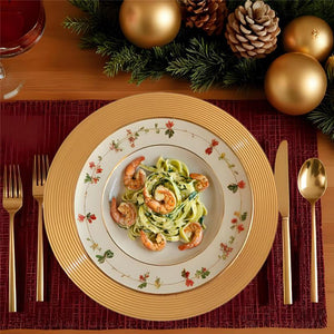 MA MAISON SOTTOPIATTO GLOSSY COLORE GOLD NATALE - DIAMETRO 33 CM