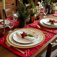 MA MAISON SOTTOPIATTO GLOSSY COLORE GOLD NATALE - DIAMETRO 33 CM