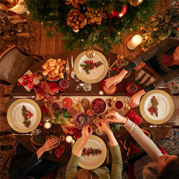 MA MAISON SOTTOPIATTO GLOSSY COLORE GOLD NATALE - DIAMETRO 33 CM