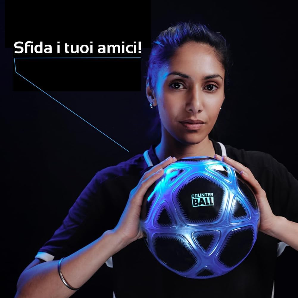 Smart Ball Counter Ball Pallone Calcio Conta Palleggi Palla Interattiva con Luci