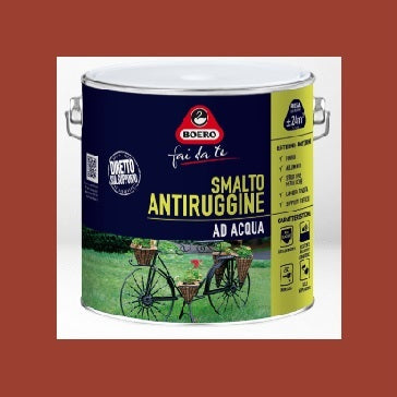 SMALTO ANTIRUGGINE ACQUA ROSSO 0,5LT - BOERO