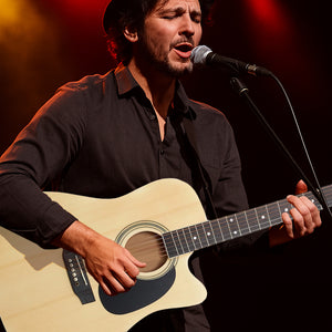 Chitarra Acustica Elettrica 41" Natural Equalizzatore Kit Corde Plettro Tracolla