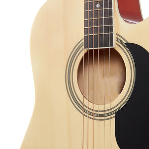 Chitarra Acustica Elettrica 41" Natural Equalizzatore Kit Corde Plettro Tracolla