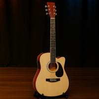 Chitarra Acustica Elettrica 41" Natural Equalizzatore Kit Corde Plettro Tracolla