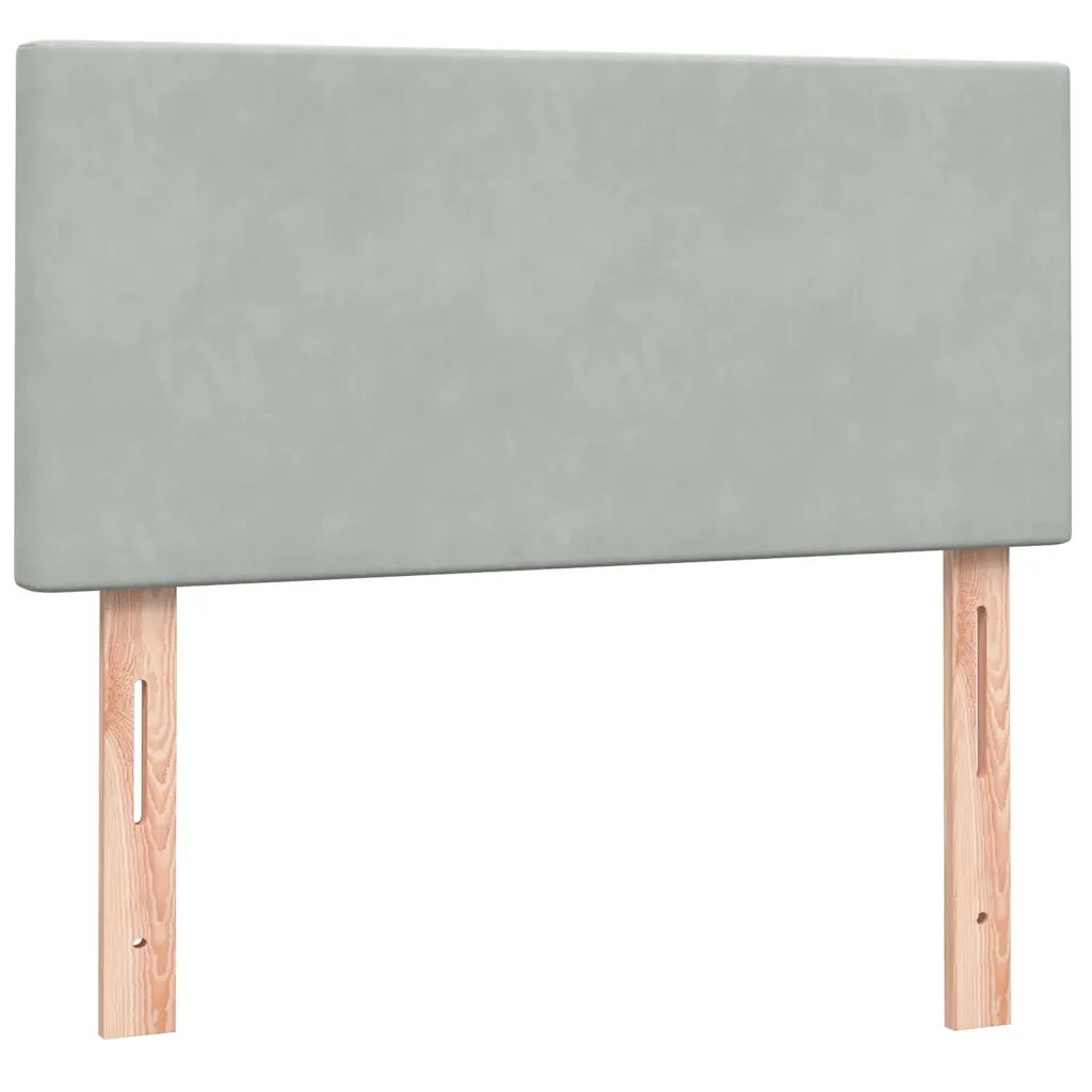 Giroletto a Molle con Materasso grigio chiaro 90x210 cm Velluto 3317343