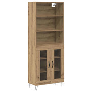 Credenza 2 pz | Madia | Buffet da pranzo | Armadio da pranzo Rovere artigianale Legno multistrato