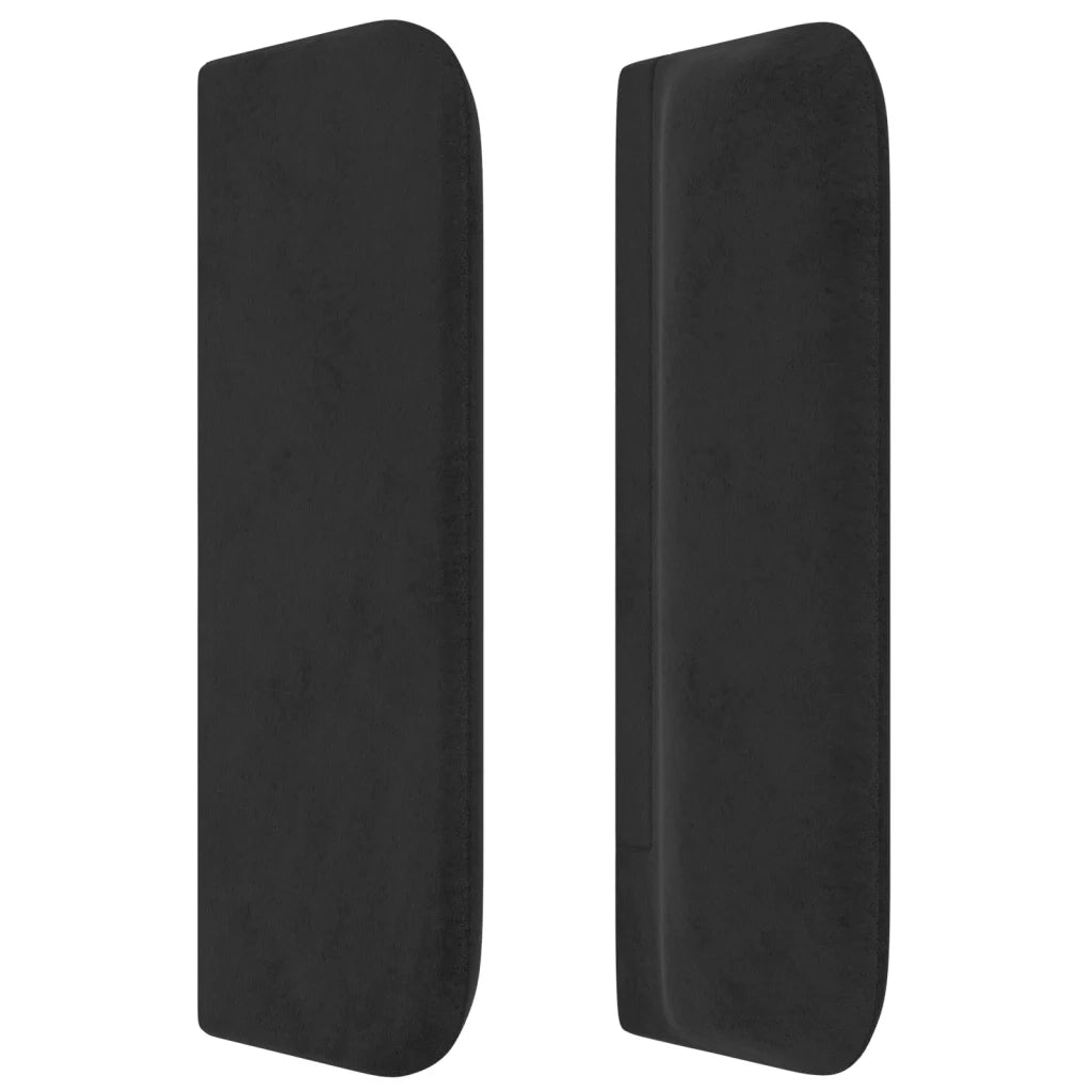 Testiera ad Orecchio Nera 163x16x78/88 cm in Velluto 3118824
