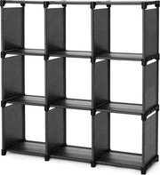 Cassettiere con 9 contenitori - libreria organizzatore per la camera da letto - soluzione di archiviazione per la sala da pranzo cassettiere pieghevole