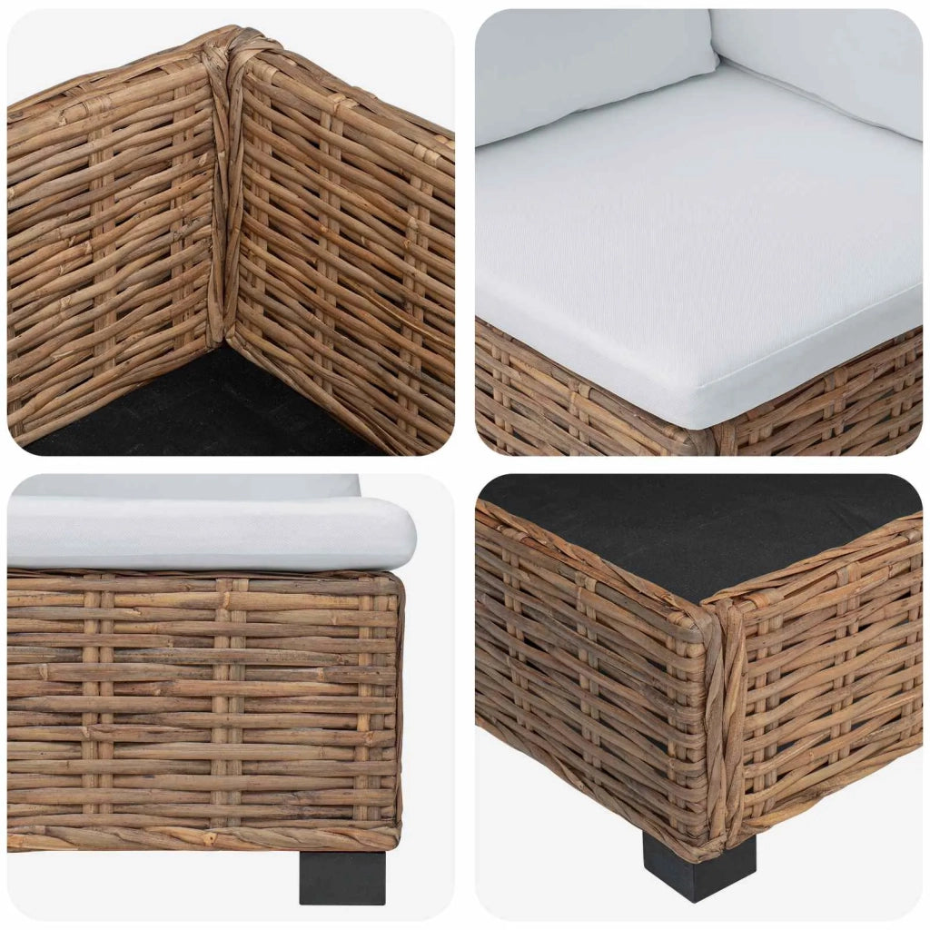 Divano Angolare con Cuscini GENDT Rattan naturale Naturale 42034382