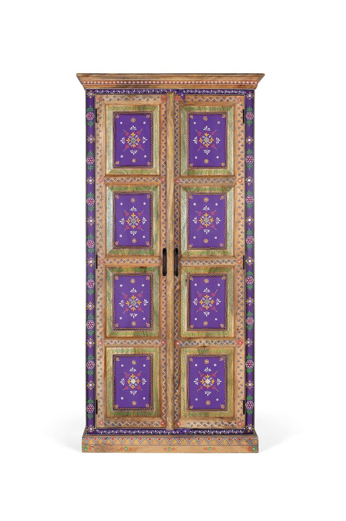 Mobile in legno di mango e dipinto a mano