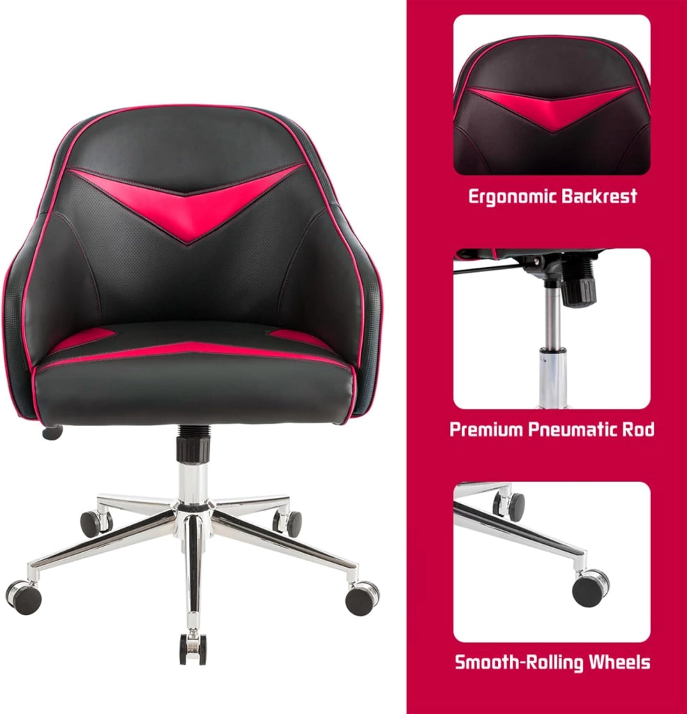Sedia da Gaming con 5 Route Universali, Sedia Ufficio Ergonomica, Sedia da Ufficio Girevole per Ufficio, Casa, 3 Colori