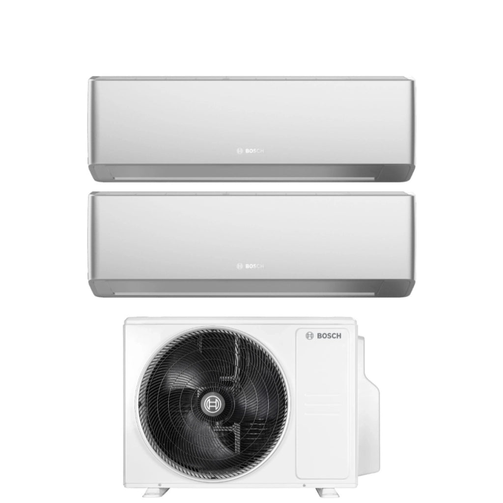 Condizionatore Dual Split Bosch Climate 7000i Silver 7+9 con 5000M 41/2 E R-32 Wi-Fi Integrato