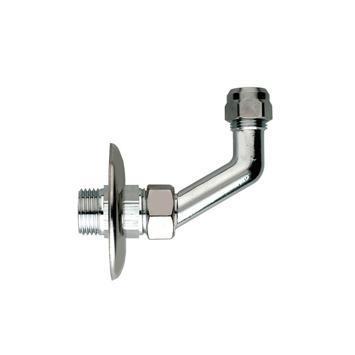 Attacco cromato sottolavabo regolabile