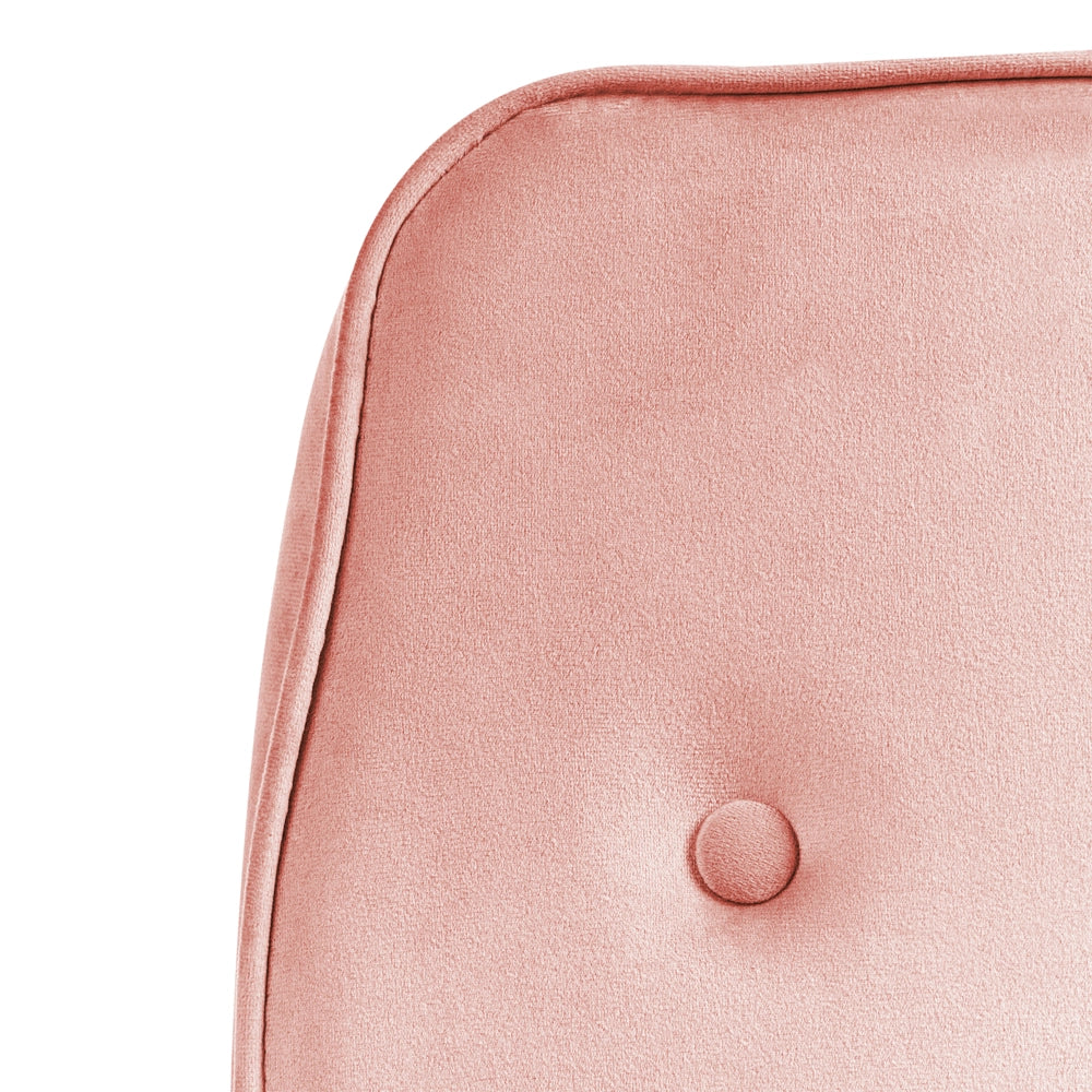Sedia da ufficio in velluto rosa girevole con altezza regolabile e freno di sicurezza ufficio di casa studio