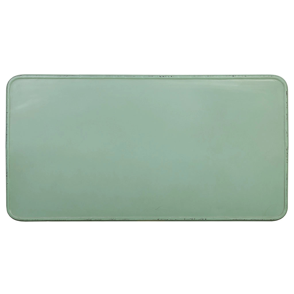 Mobile da ingresso in metallo invecchiato verde 100x52x76