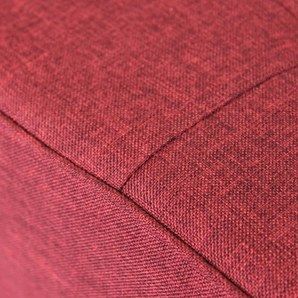 POUF CONTENITORE QUADRATO IN STOFFA BORDEAUX