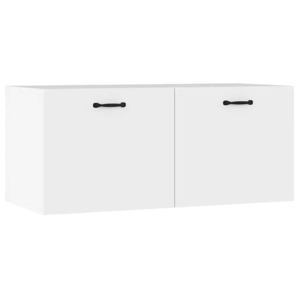 Mobile a Parete Bianco 80x36,5x35 cm in Legno Multistrato 812933