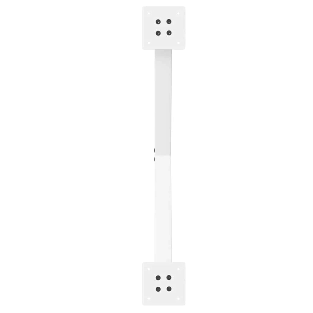 Set di 2 gambe per tavolino a forma di X 70 x 42-43 cm con piedini regolabili stile moderno acciaio bianco 02_0057178