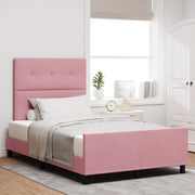 Letto Rosa 120x190 cm Velluto