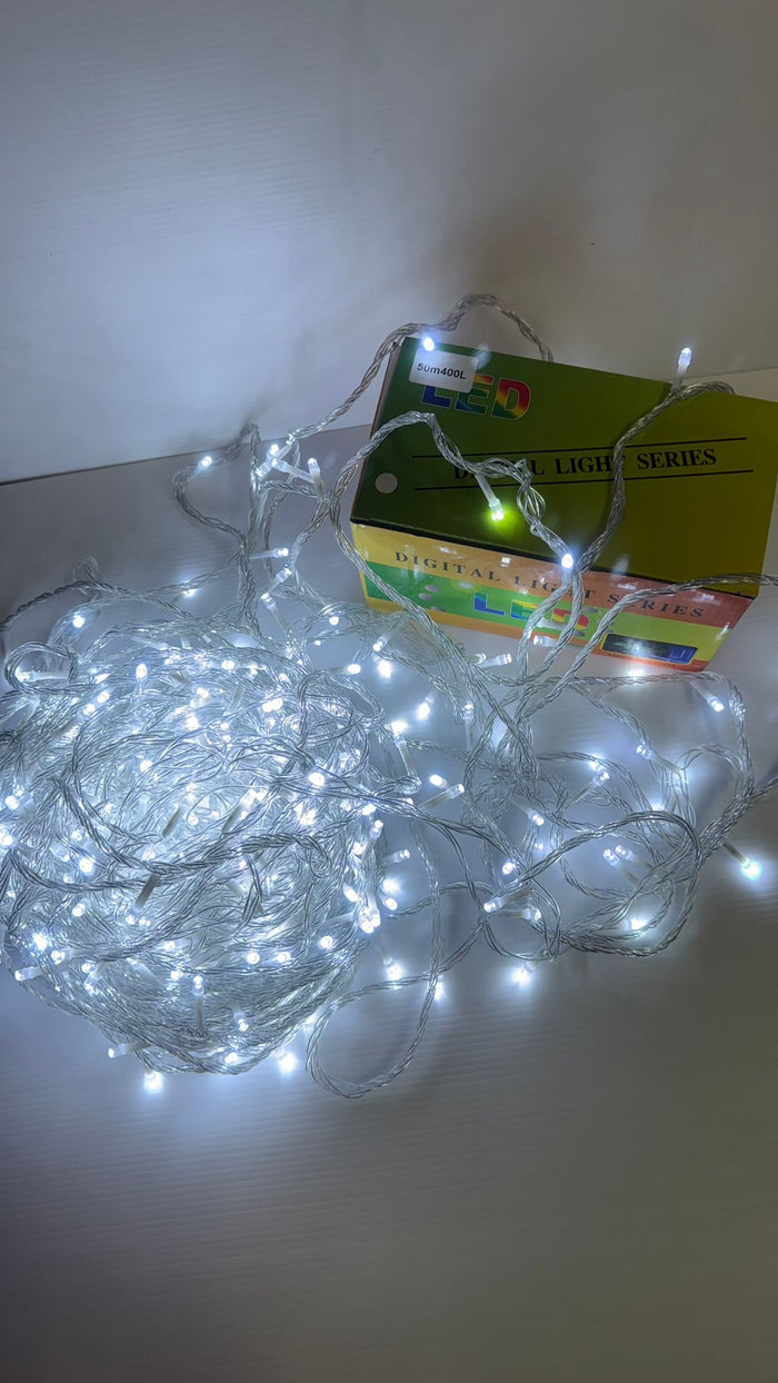 Luci Led per albero di natale decorazione con 8 giochi luce da 10/20/30/50 metri colori misti certificate IP65 prolungabile COLORE LED: BIANCO FREDDO, LUNGHEZZA: 50 mt - 500 led