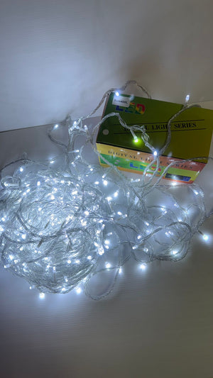 Luci Led per albero di natale decorazione con 8 giochi luce da 10/20/30/50 metri colori misti certificate IP65 prolungabile COLORE LED: BIANCO FREDDO, LUNGHEZZA: 20 mt - 200 led