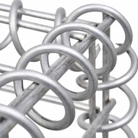 Gabbione in Rete di Acciaio Galvanizzato 100x80x30cm Recinzione Orto da Giardino