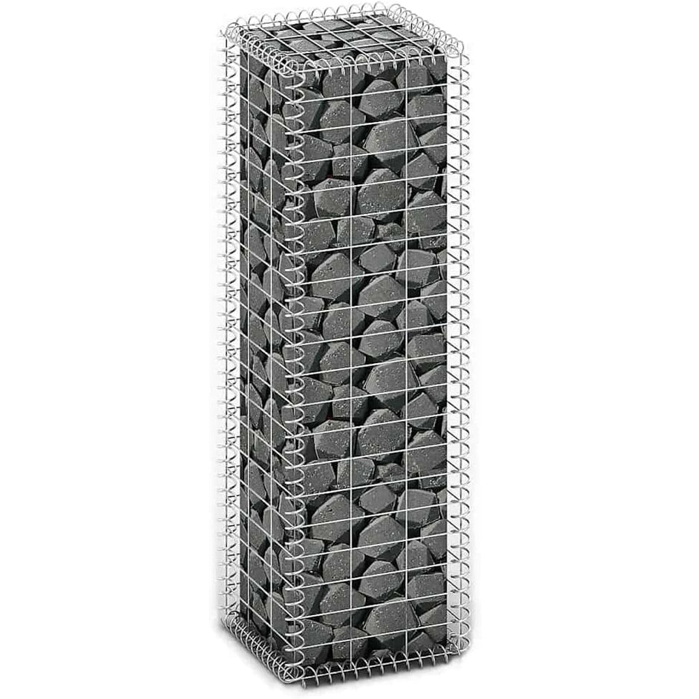 Gabbione in Rete di Acciaio Galvanizzato 100x30x30cm Recinzione Orto da Giardino