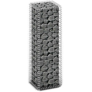 Gabbione in Rete di Acciaio Galvanizzato 100x30x30cm Recinzione Orto da Giardino