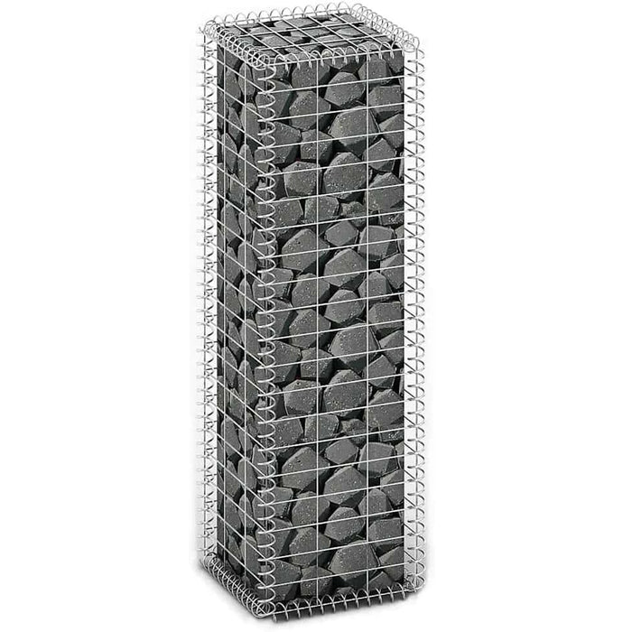 Gabbione in Rete di Acciaio Galvanizzato 100x30x30cm Recinzione Orto da Giardino