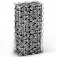 Gabbione in Rete di Acciaio Galvanizzato 100x50x30cm Recinzione Orto da Giardino