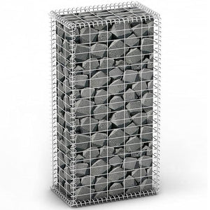 Gabbione in Rete di Acciaio Galvanizzato 100x50x30cm Recinzione Orto da Giardino