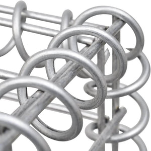 Gabbione in Rete di Acciaio Galvanizzato 100x50x30cm Recinzione Orto da Giardino