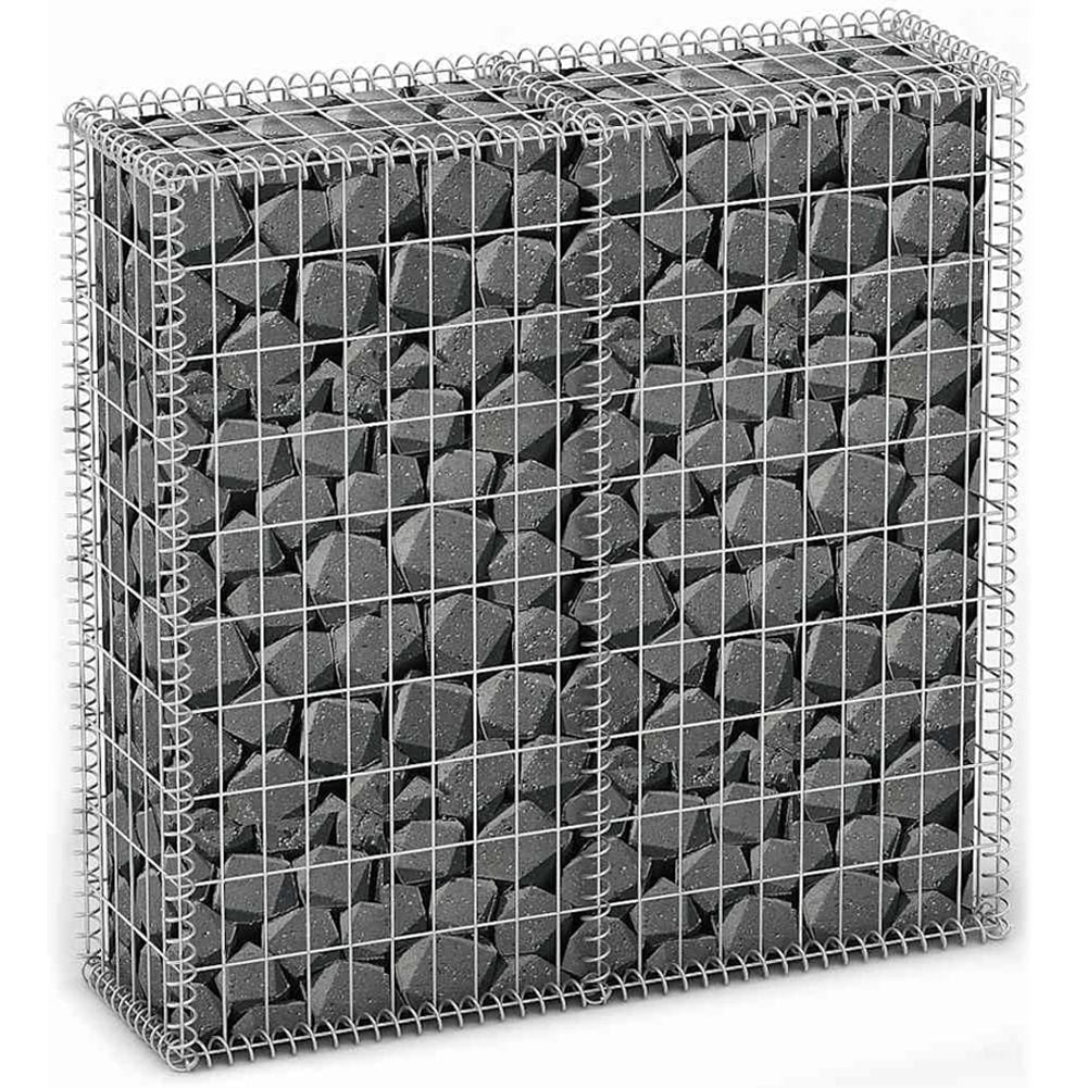 Gabbione in Rete di Acciaio Galvanizzato 100x20x100 Recinzione Orto da Giardino