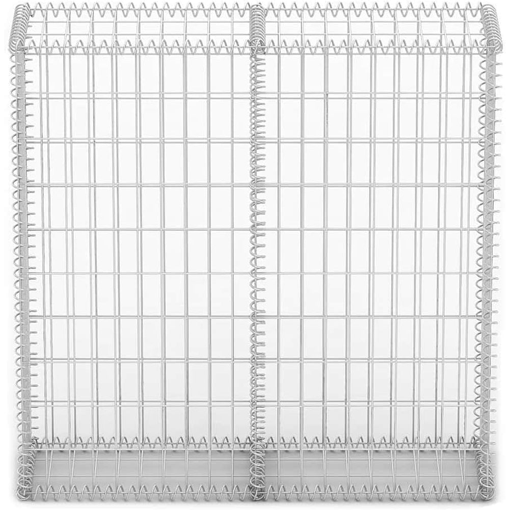 Gabbione in Rete di Acciaio Galvanizzato 100x20x100 Recinzione Orto da Giardino