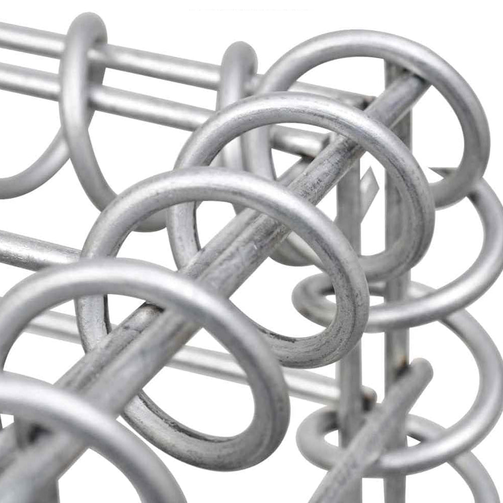 Gabbione in Rete di Acciaio Galvanizzato 100x20x100 Recinzione Orto da Giardino