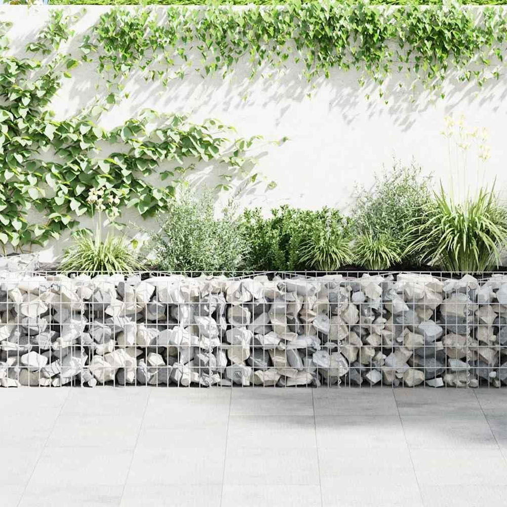 Gabbione in Rete di Acciaio Galvanizzato 300x30x50cm Recinzione Orto da Giardino