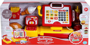 MAISONELLE - HAMBURGER LOVERS SET CON REGISTRATORE DI CASSA
 CON CALCOLATRICE FUNZIONANTE + ACCESSORI