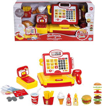 MAISONELLE - HAMBURGER LOVERS SET CON REGISTRATORE DI CASSA
 CON CALCOLATRICE FUNZIONANTE + ACCESSORI