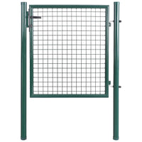 Cancello Pedonale Cancelletto Recinzione Giardino Acciaio 100x150cm con Chiave