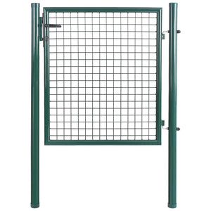 Cancello Pedonale Cancelletto Recinzione Giardino Acciaio 100x150cm con Chiave