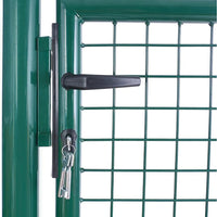 Cancello Pedonale Cancelletto Recinzione Giardino Acciaio 100x150cm con Chiave