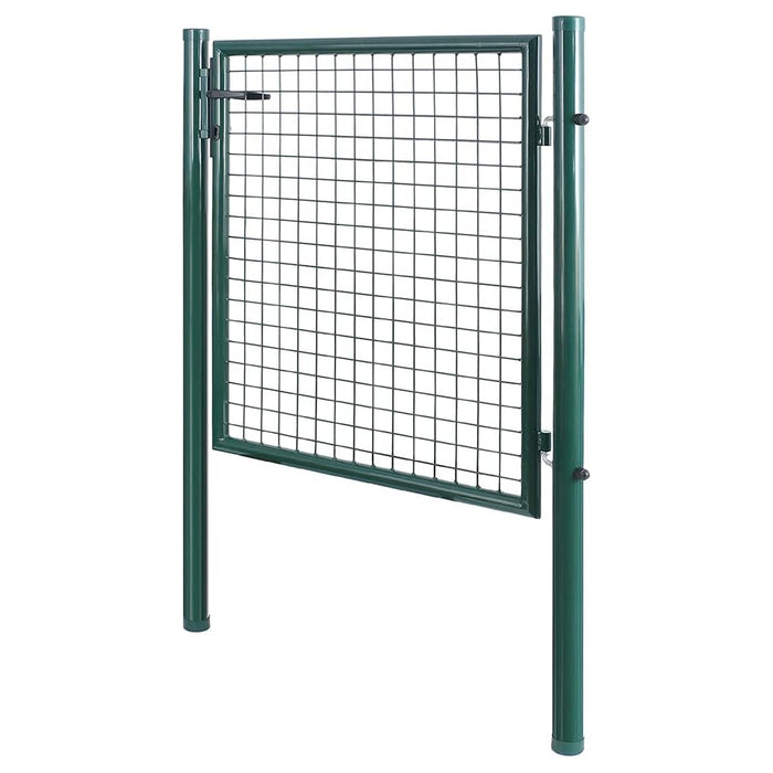 Cancello Pedonale Cancelletto Recinzione Giardino Acciaio 100x150cm con Chiave