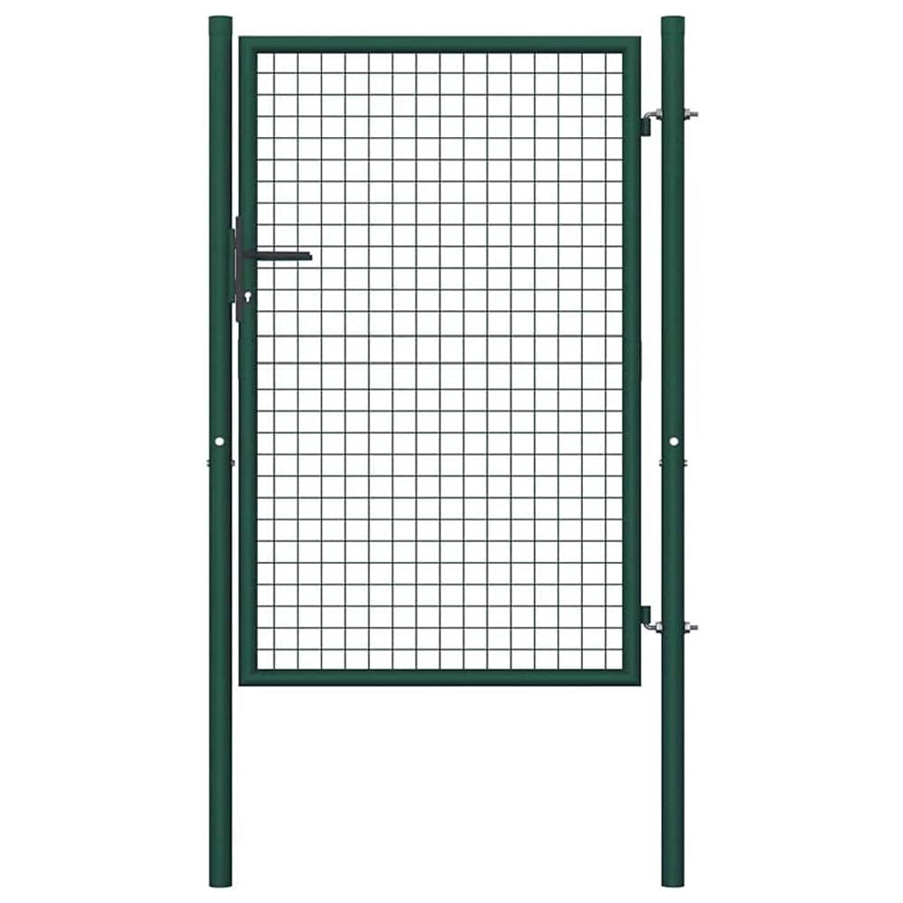 Cancello Pedonale Cancelletto Recinzione Giardino Acciaio 106x171 con Chiave